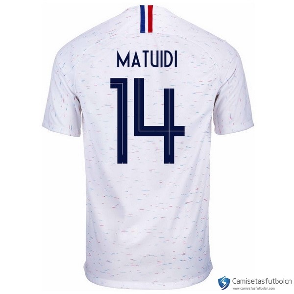 Camiseta Seleccion Francia Segunda equipo Matuidi 2018 Blanco